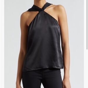 L’Agence riviera shoulder cape silk tank size S